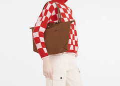 Longchamp Le Pliage Green Medium Tote Bag Cognac