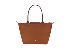 Longchamp Le Pliage Green Medium Tote Bag Cognac