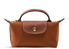 Longchamp Le Pliage Original Pouch With Handle Cognac