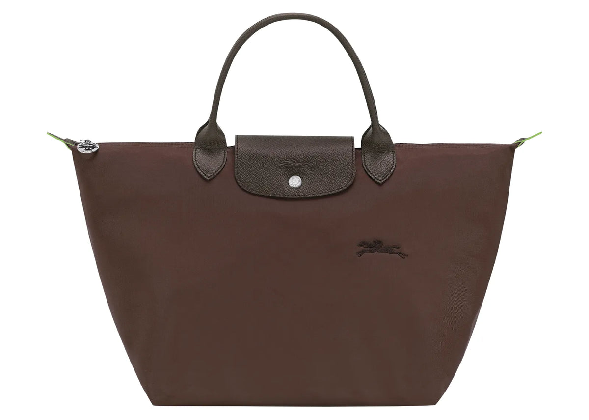 Longchamp Le Pliage Green Medium Handbag Mocha
