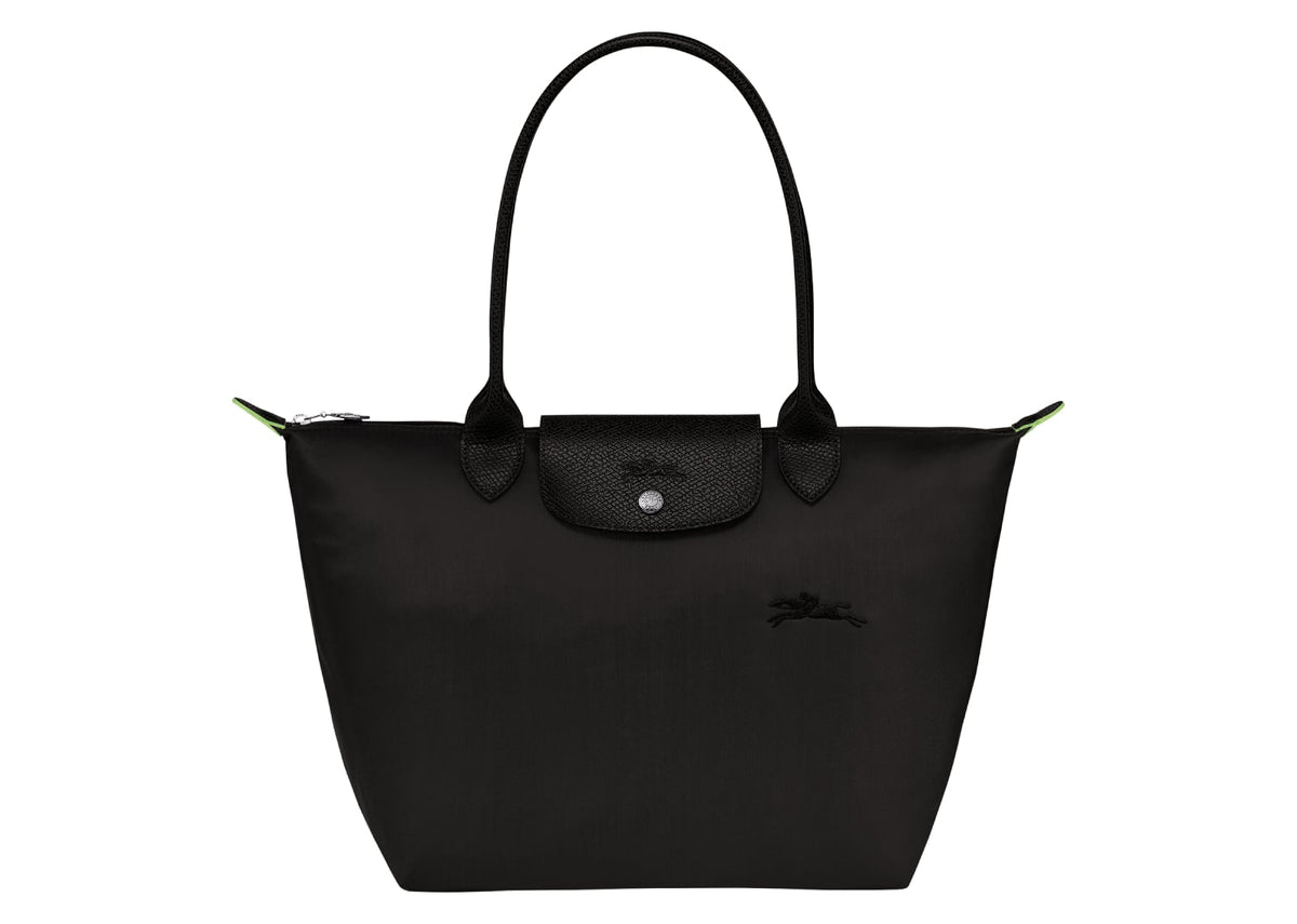 Longchamp Le Pliage Green Medium Tote Bag Black