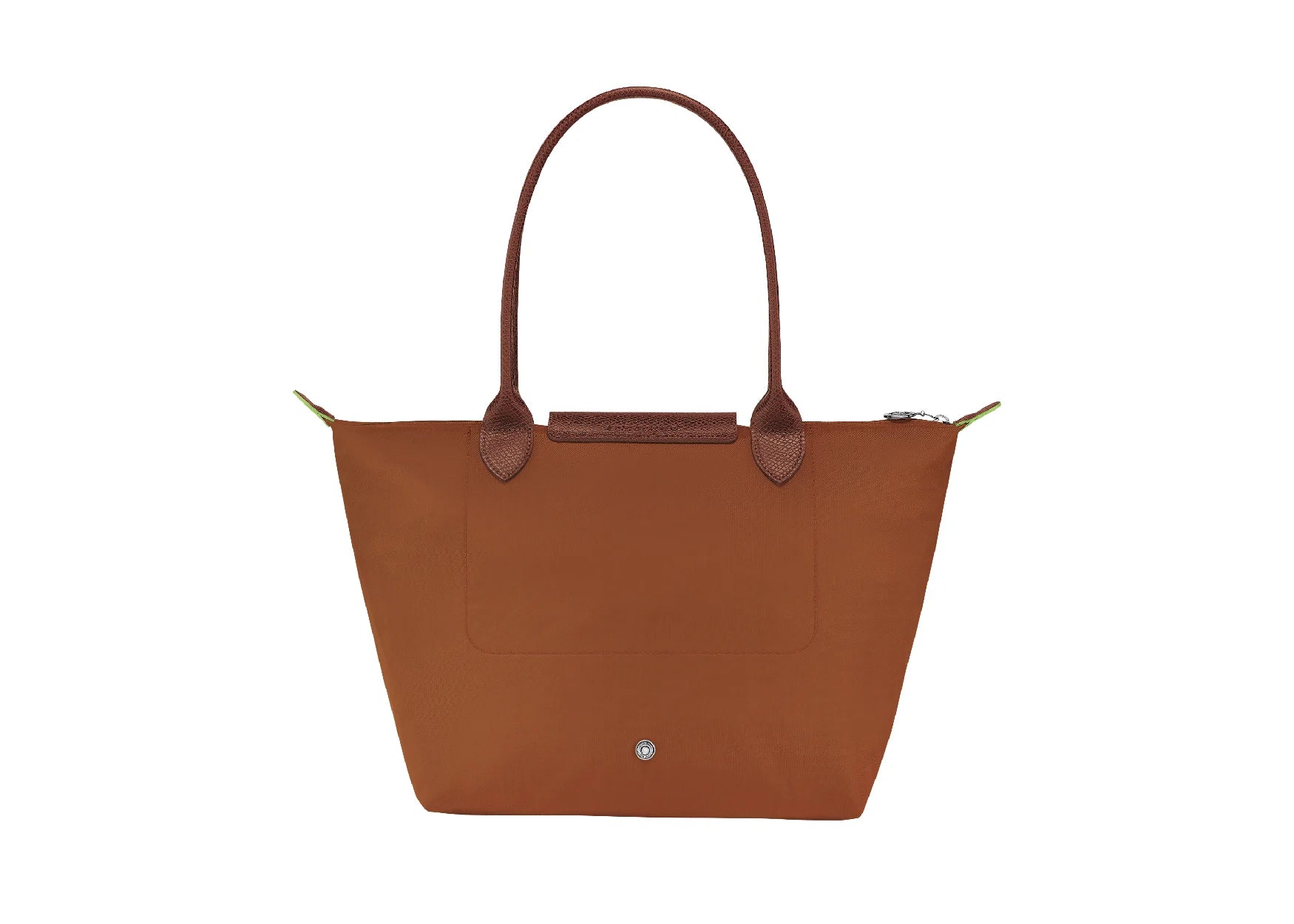 Longchamp Le Pliage Green Medium Tote Bag Cognac