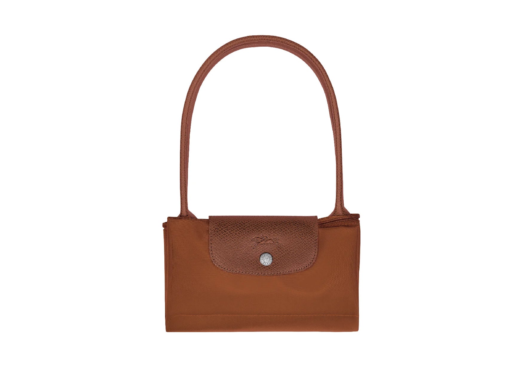 Longchamp Le Pliage Green Medium Tote Bag Cognac