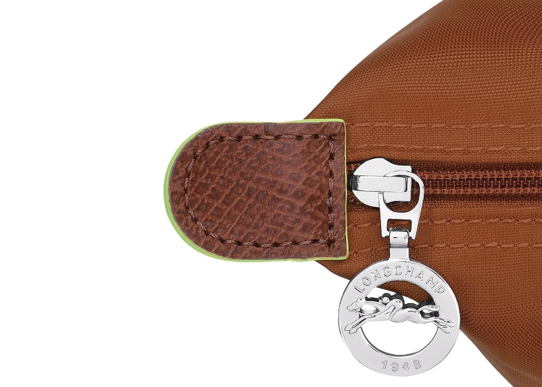 Longchamp Le Pliage Green Medium Tote Bag Cognac