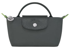 Longchamp Le Pliage Green Pouch With Handle Graphite