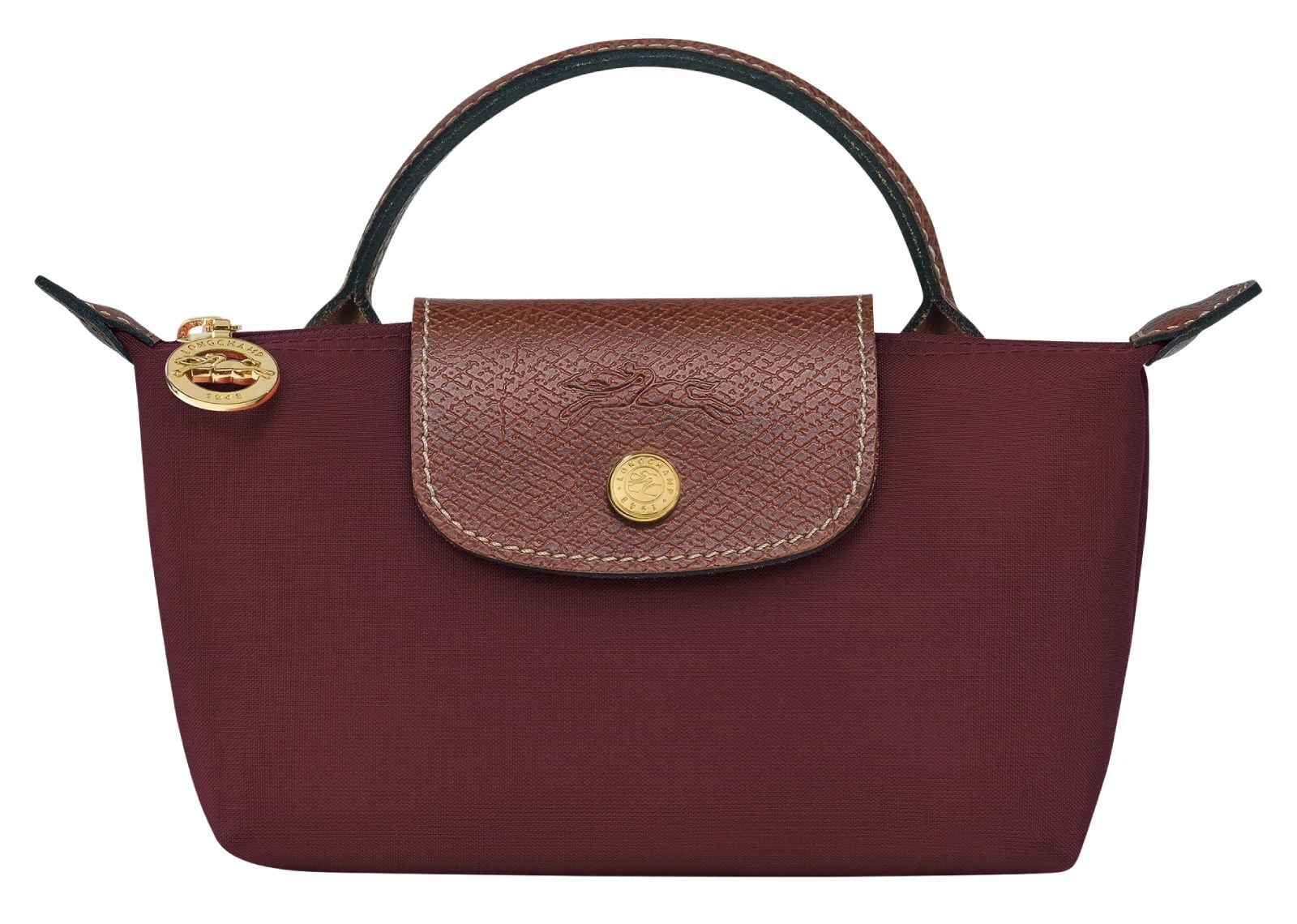 Longchamp Le Pliage Original Pouch With Handle Burgundy